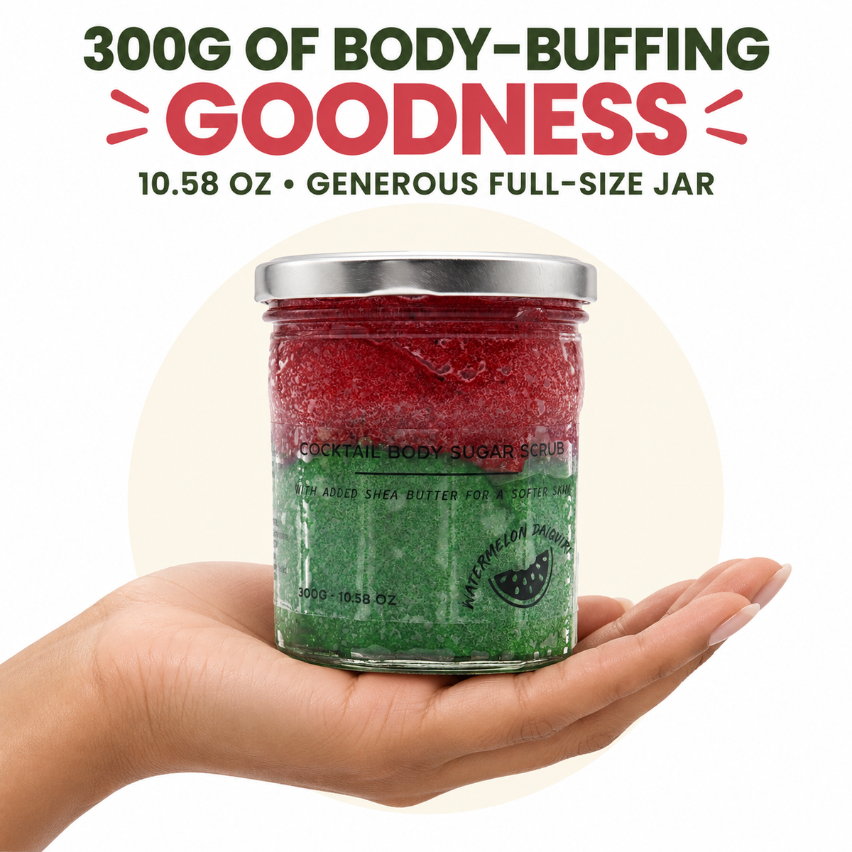 Fragranced Sugar Body Scrub - Watermelon Daquiri 300g