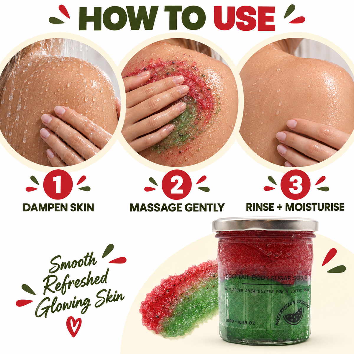 Fragranced Sugar Body Scrub - Watermelon Daquiri 300g