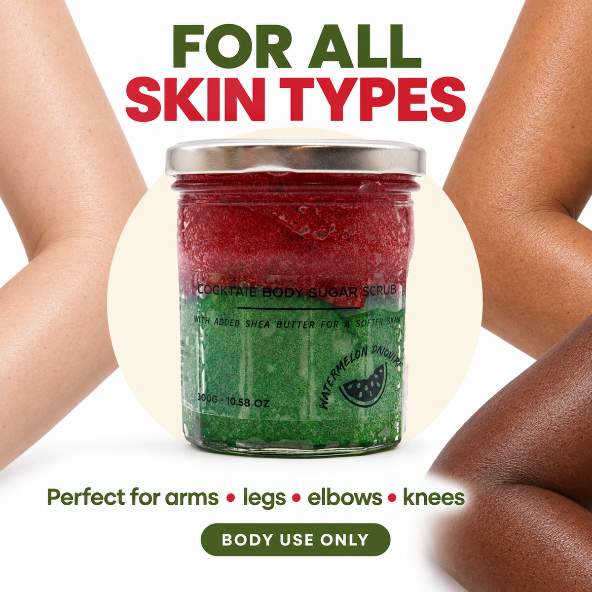 Fragranced Sugar Body Scrub - Watermelon Daquiri 300g