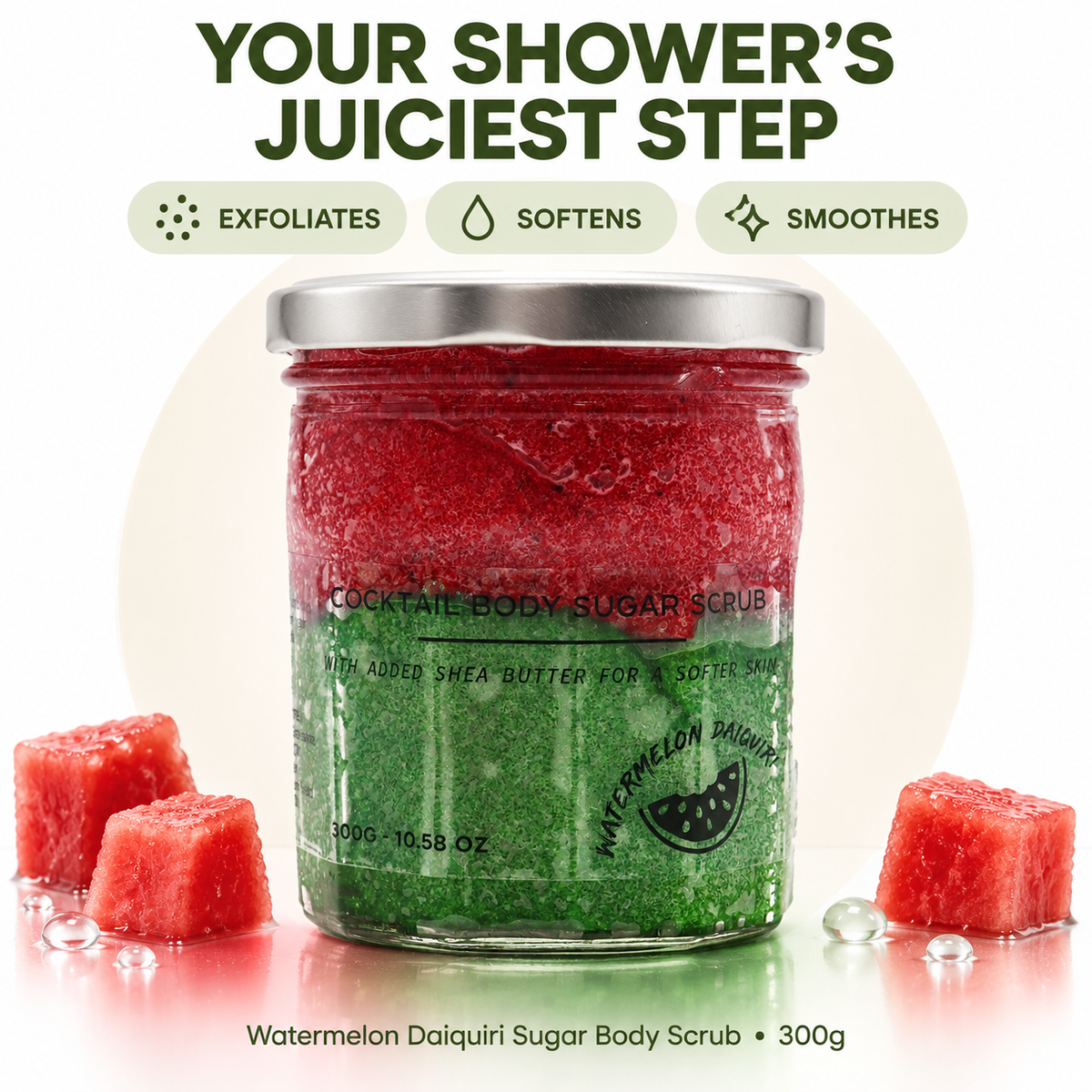 Fragranced Sugar Body Scrub - Watermelon Daquiri 300g