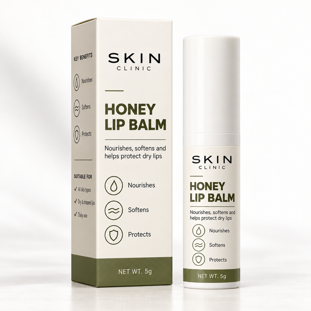 Skin Clinic Honey Lip Balm stick and box
