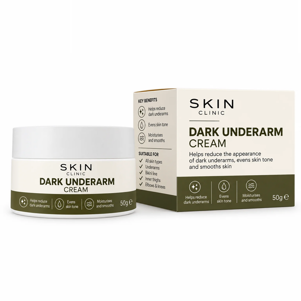 Skin Clinic Dark Underarm Cream jar and box